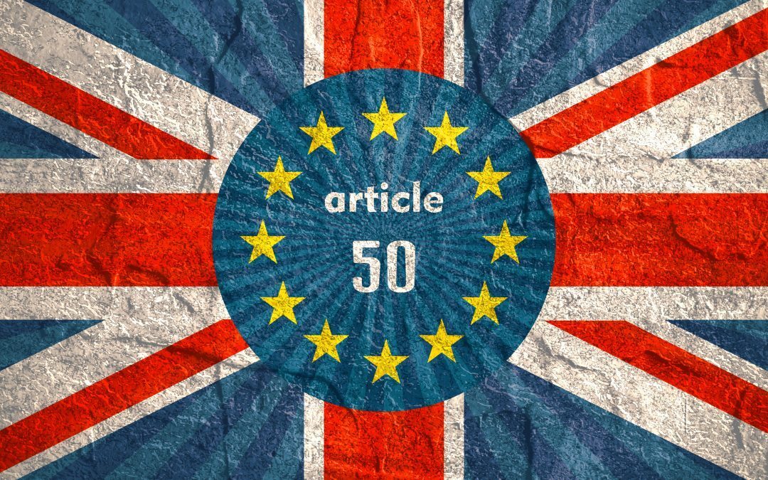 Article 50. Брексит. Выход Великобритании из европейского Союза. Американо-британские отношения. Флаг Великобритании и России рисунок.