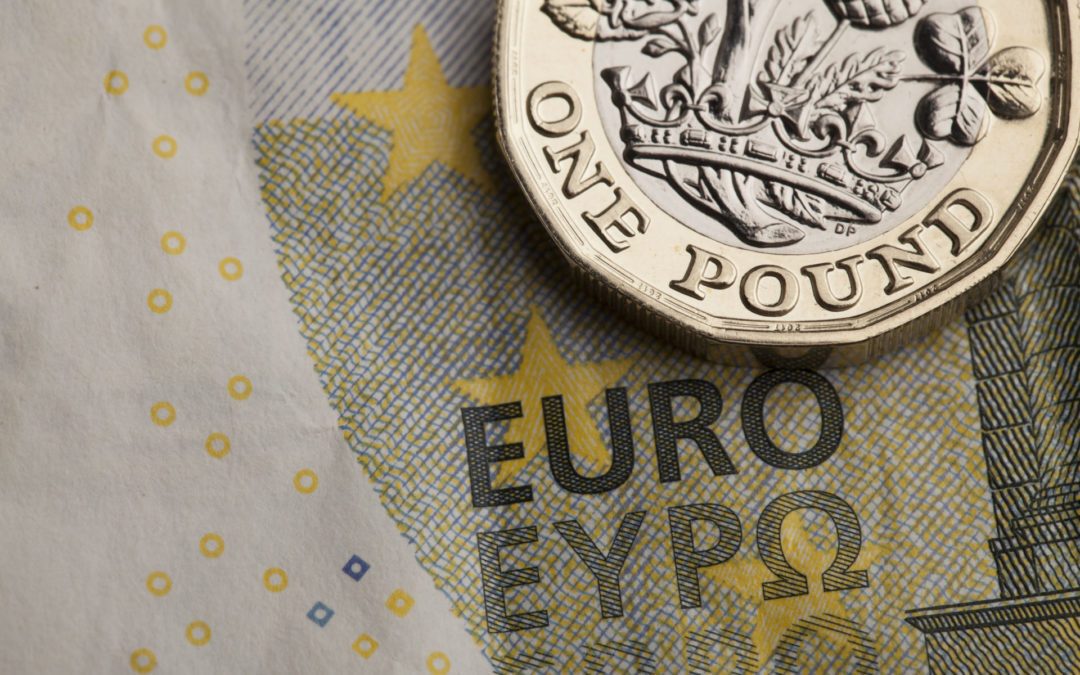 Falling eurozone inflation sees pound slip to five-month low